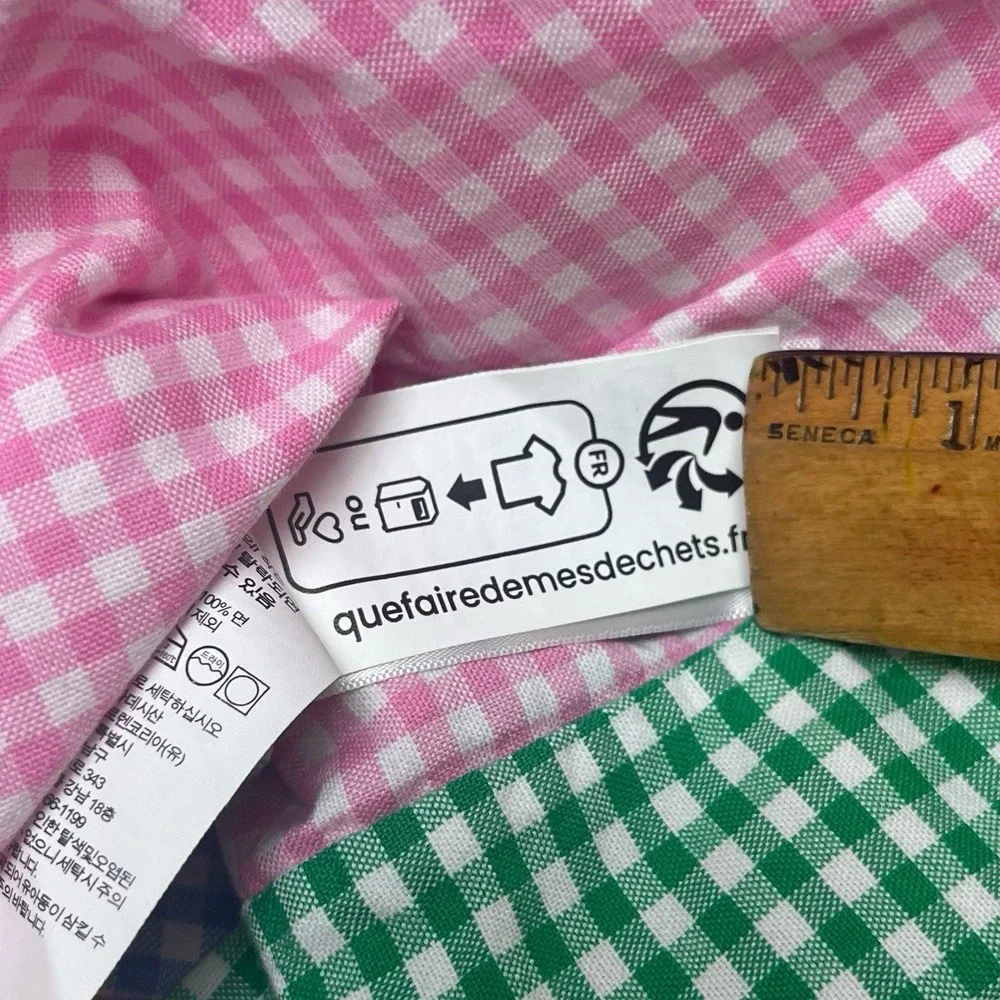 Ralph Lauren Polo Baby Gingham Cotton Oxford Fun Romper EUC Blue Green Pink 6M‎